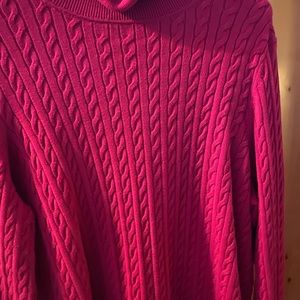 Cable knit turtle neck